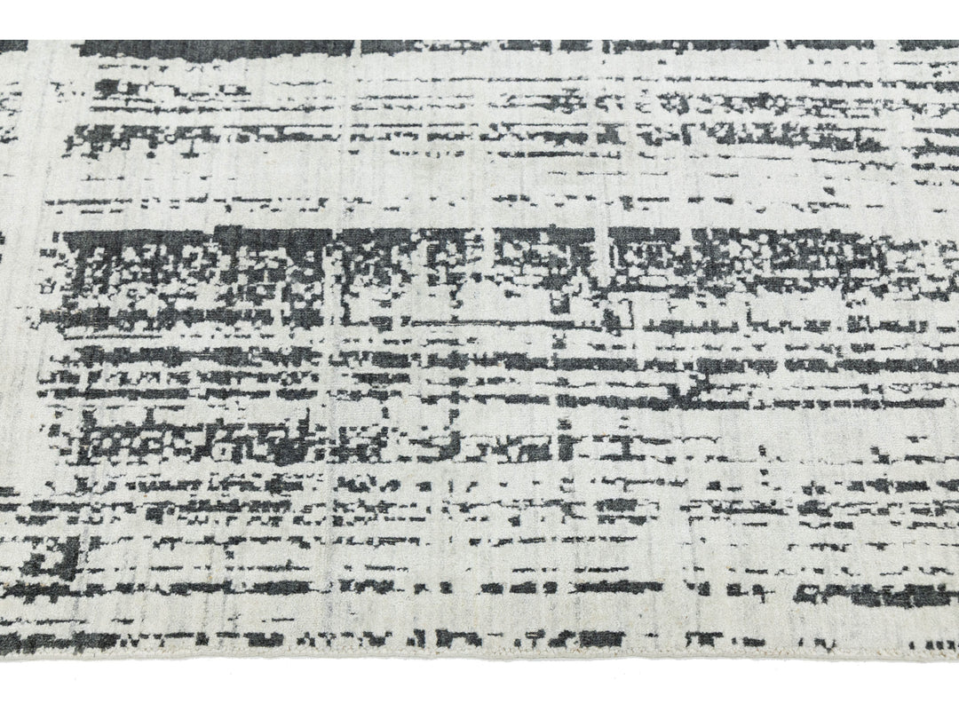 Modern Wool and Viscose Rug 12 X 15