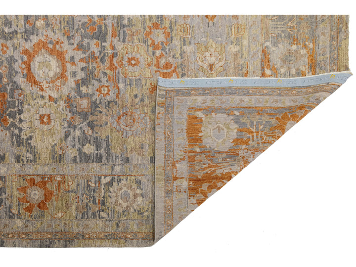 Contemporary Oushak Wool Rug 12 X 15