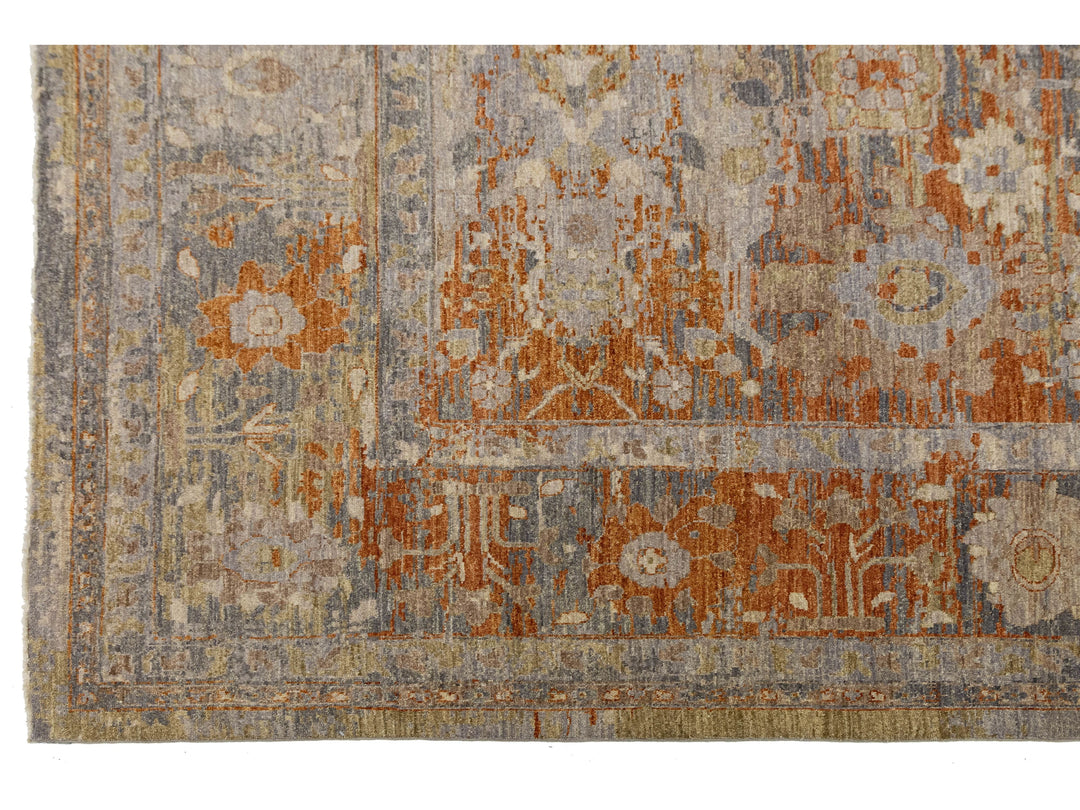 Contemporary Oushak Wool Rug 12 X 15