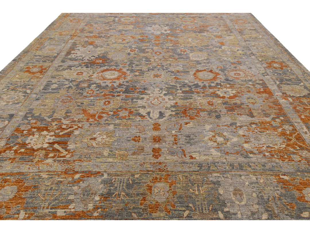 Contemporary Oushak Wool Rug 12 X 15