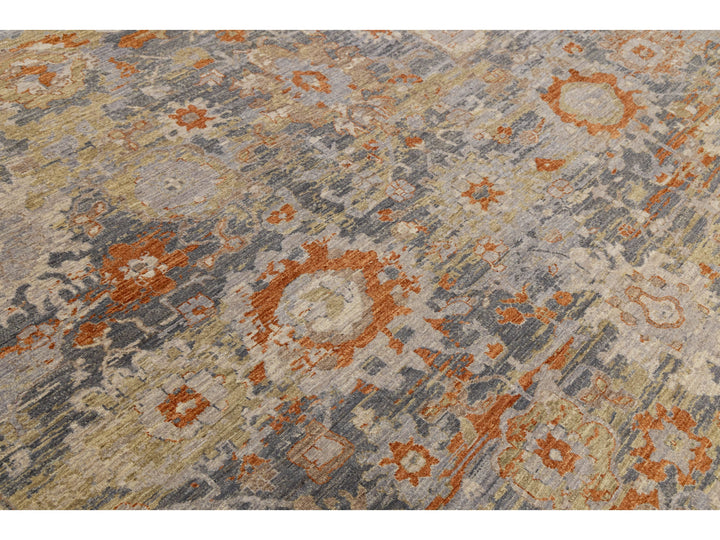 Contemporary Oushak Wool Rug 12 X 15