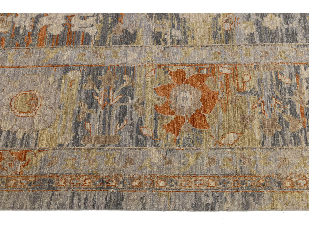 Contemporary Oushak Wool Rug 12 X 15