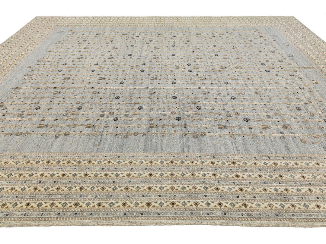 Modern Soumak Wool Rug 12 X 15