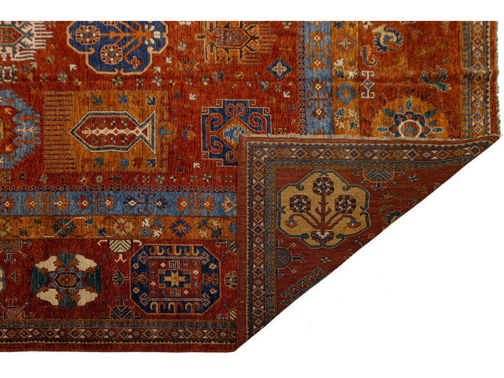 Modern Turkmen Wool Rug 17 X 21