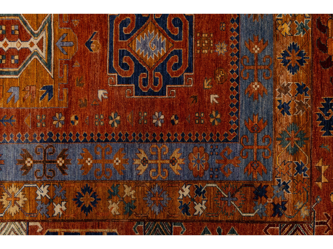 Modern Turkmen Wool Rug 17 X 21