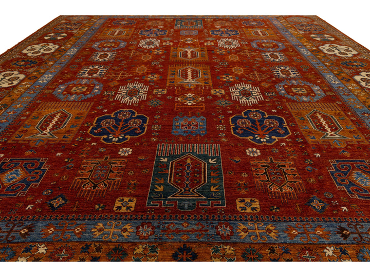 Modern Turkmen Wool Rug 17 X 21