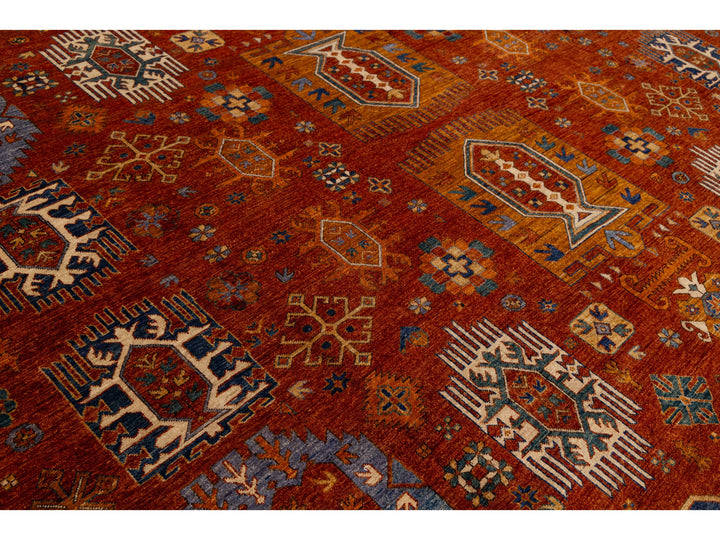 Modern Turkmen Wool Rug 17 X 21