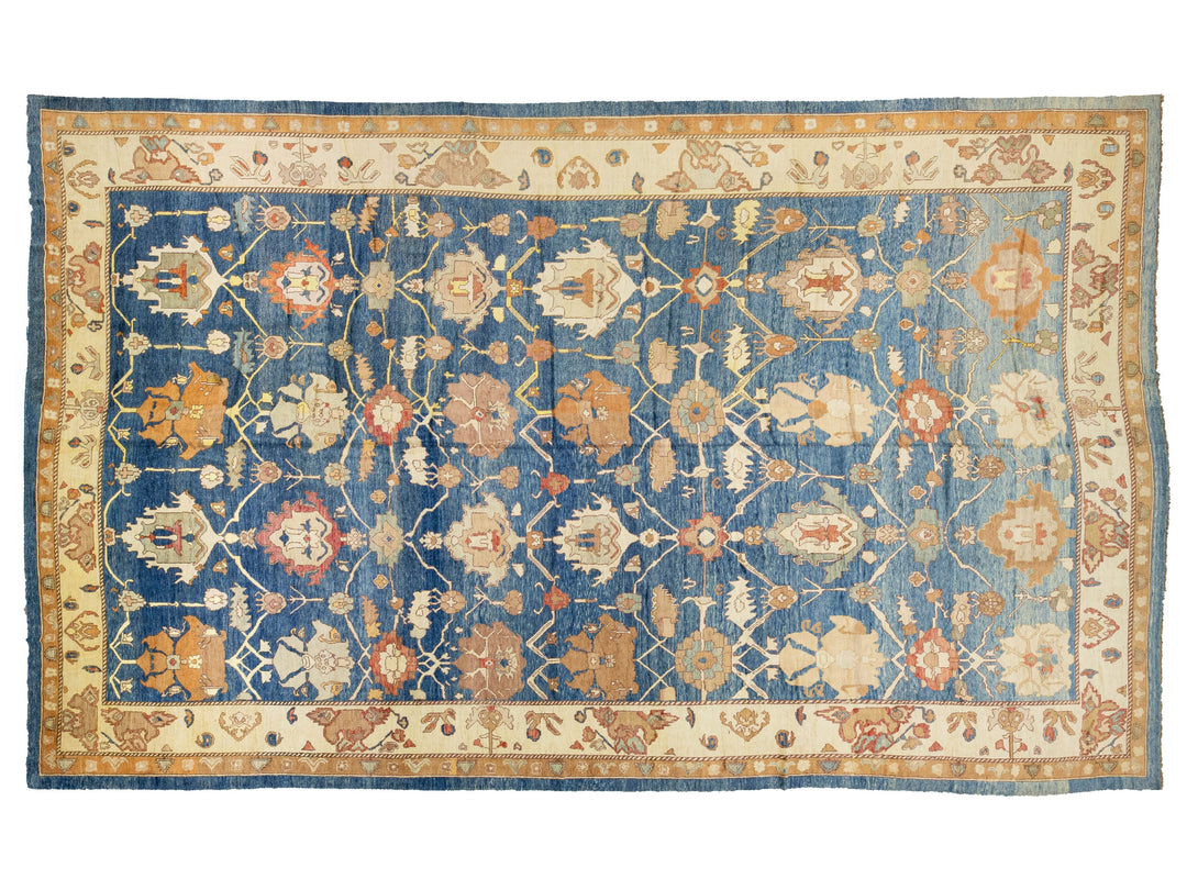 Modern Turkish Oushak Wool Rug 16 X 26