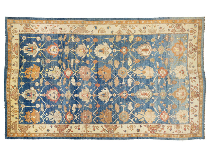 Modern Turkish Oushak Wool Rug 16 X 26