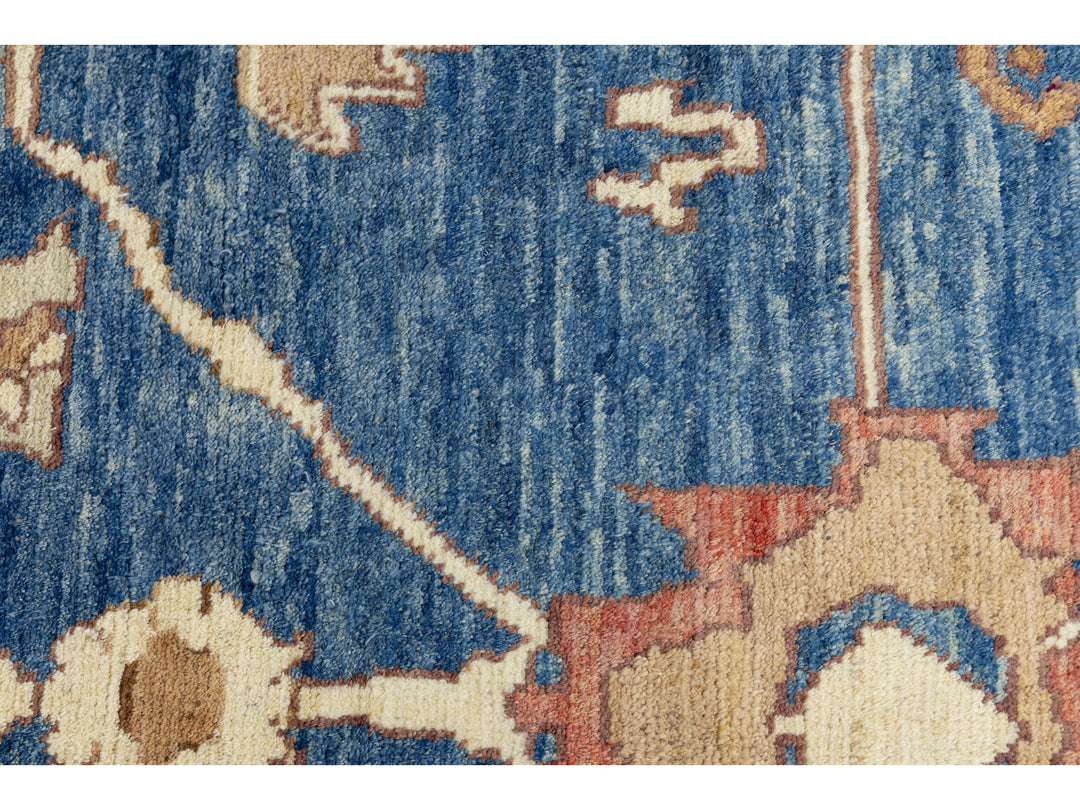 Modern Turkish Oushak Wool Rug 16 X 26