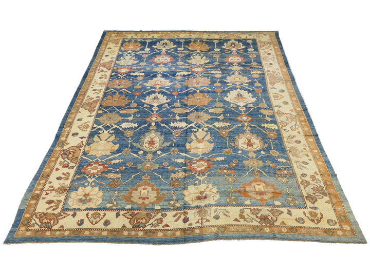 Modern Turkish Oushak Wool Rug 16 X 26