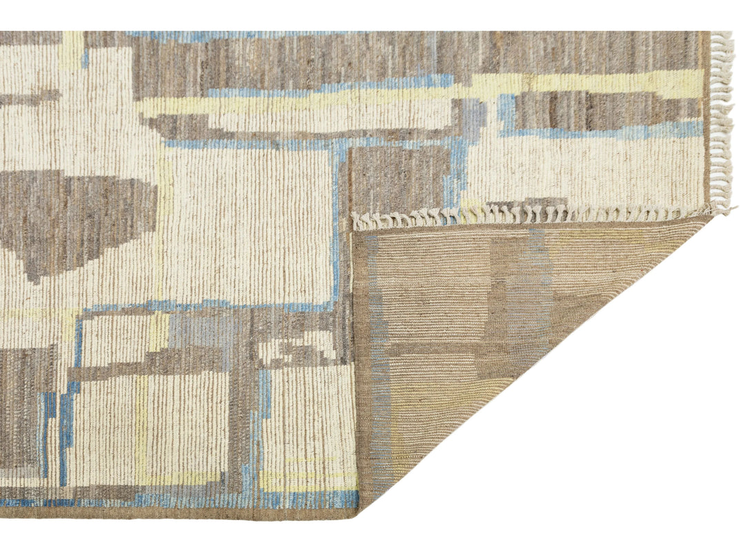 Modern Moroccan Wool Rug 10 X 13
