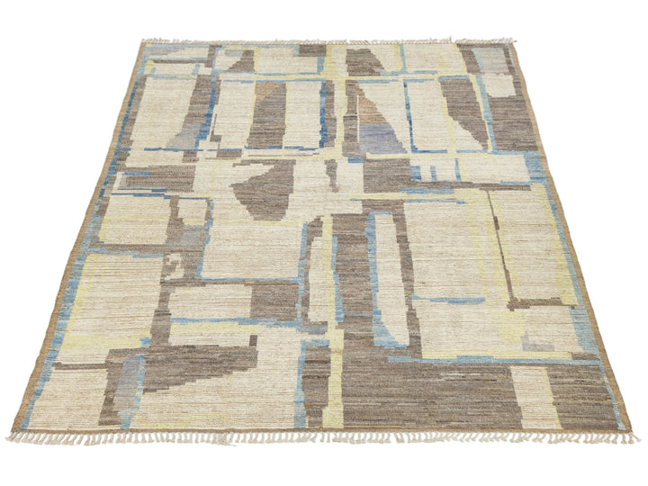 Modern Moroccan Wool Rug 10 X 13