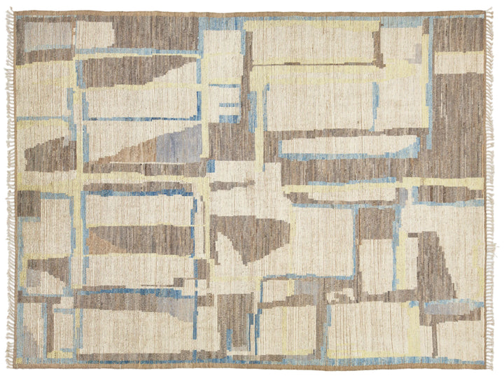 Modern Moroccan Wool Rug 10 X 13