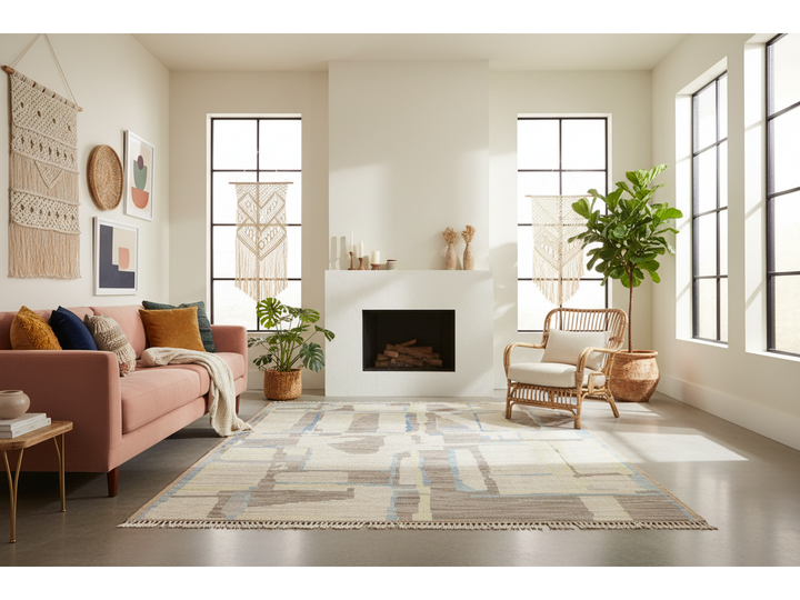 Modern Moroccan Wool Rug 10 X 13