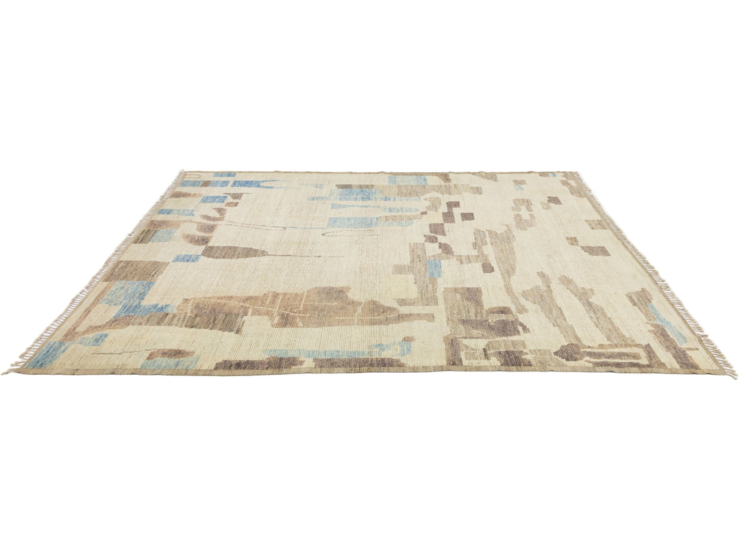 Modern Moroccan Wool Rug 9 X 12
