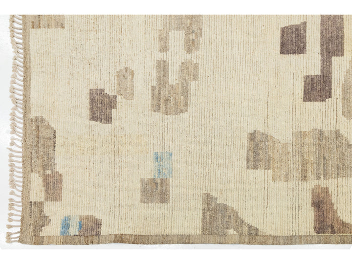 Modern Moroccan Wool Rug 9 X 12