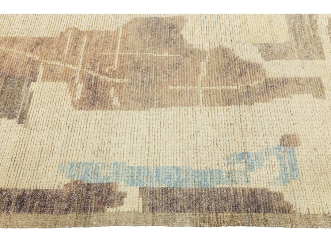 Modern Moroccan Wool Rug 9 X 12