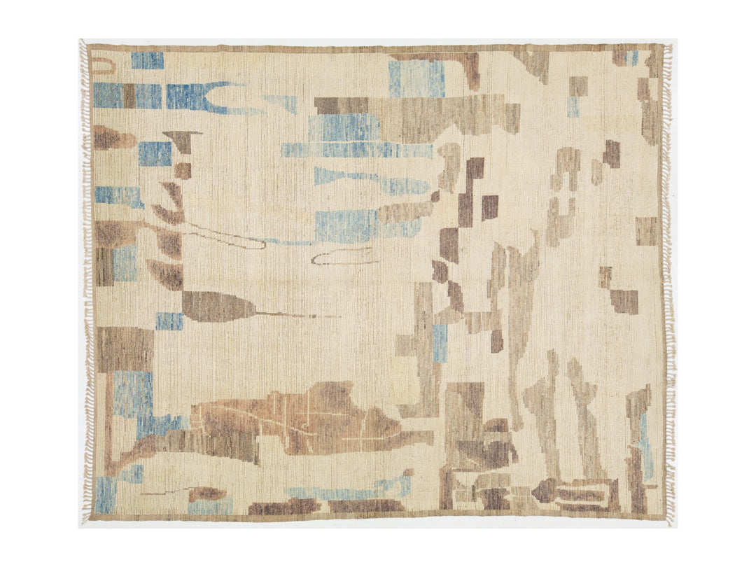 Modern Moroccan Wool Rug 9 X 12