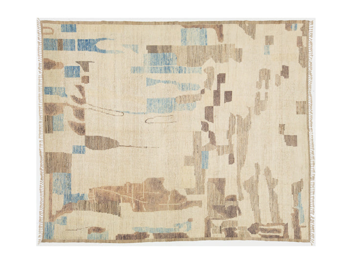 Modern Moroccan Wool Rug 9 X 12