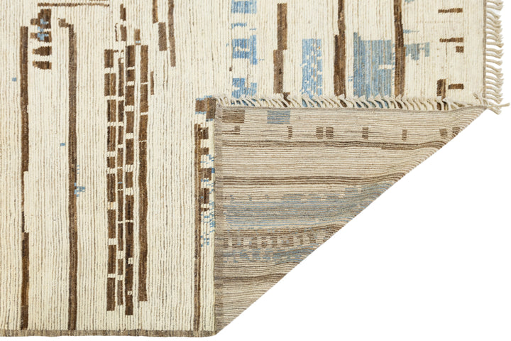 Modern Moroccan Wool Rug 10 X 13