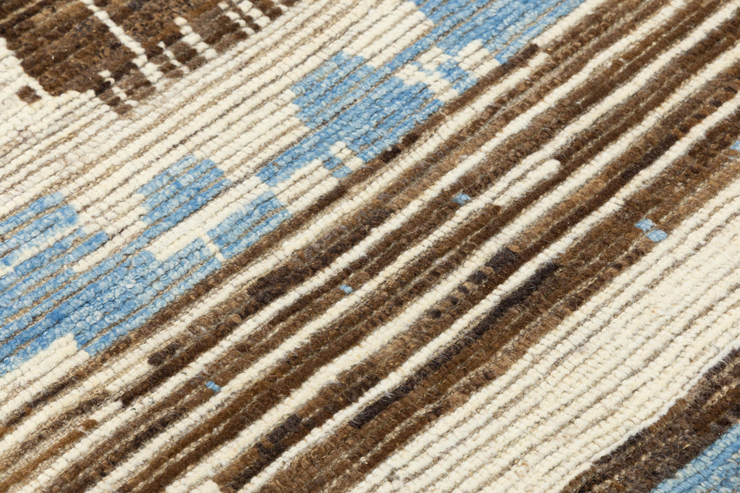 Modern Moroccan Wool Rug 10 X 13