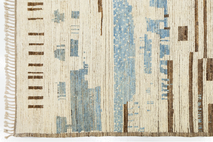 Modern Moroccan Wool Rug 10 X 13