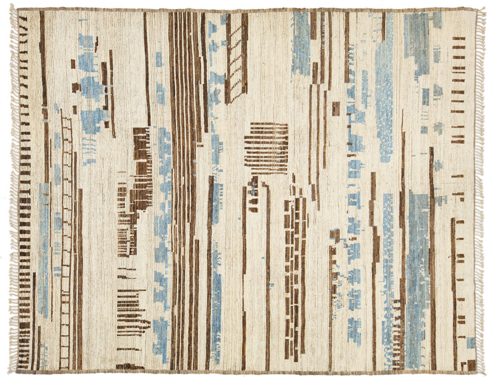 Modern Moroccan Wool Rug 10 X 13