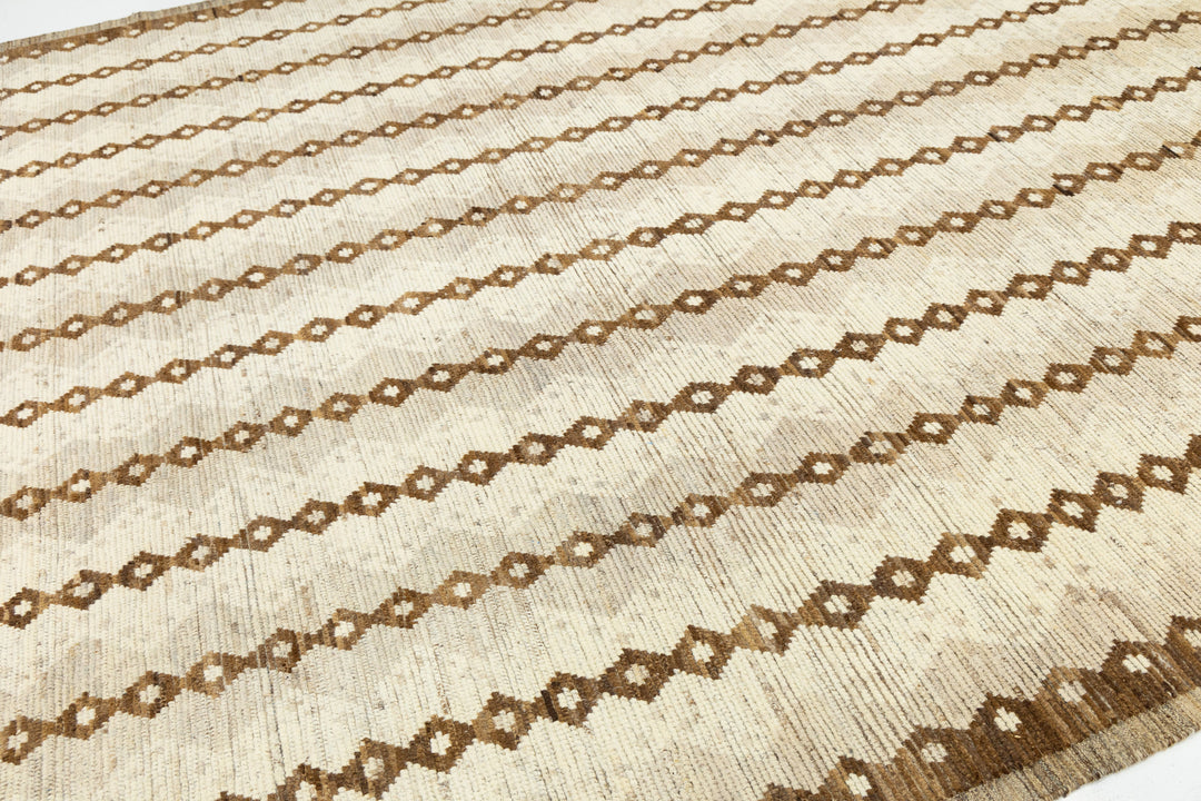 Modern Moroccan Wool Rug 10 X 13