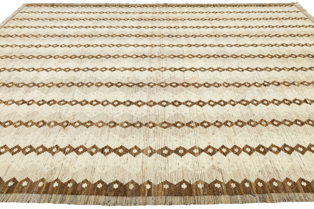 Modern Moroccan Wool Rug 10 X 13