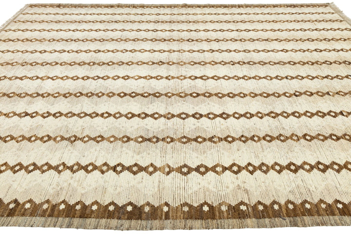 Modern Moroccan Wool Rug 10 X 13