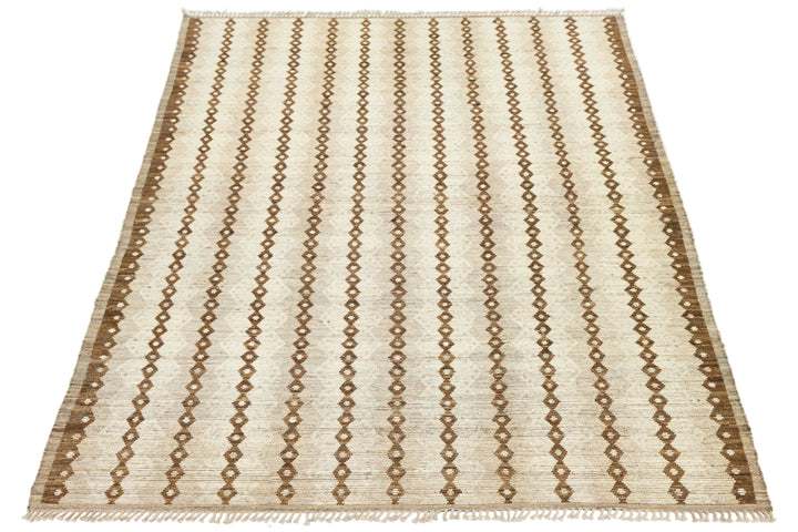 Modern Moroccan Wool Rug 10 X 13