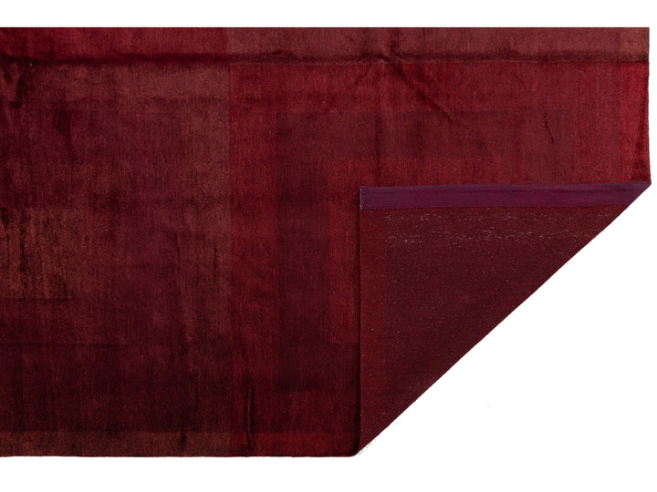 Modern Tibetan Wool and Silk Square Rug 9 X 9