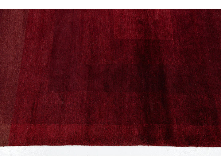 Modern Tibetan Wool and Silk Square Rug 9 X 9