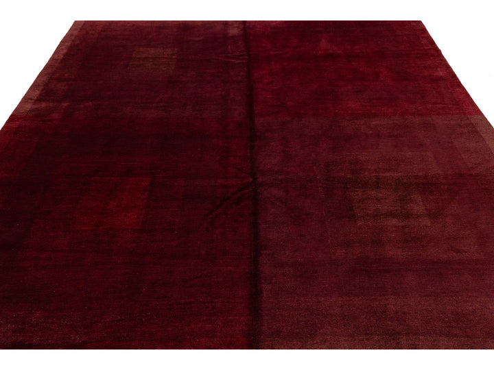 Modern Tibetan Wool and Silk Square Rug 9 X 9