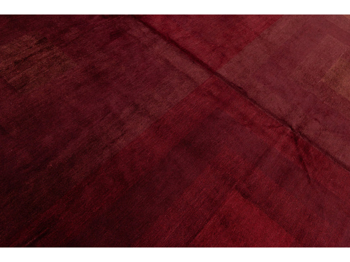 Modern Tibetan Wool and Silk Square Rug 9 X 9