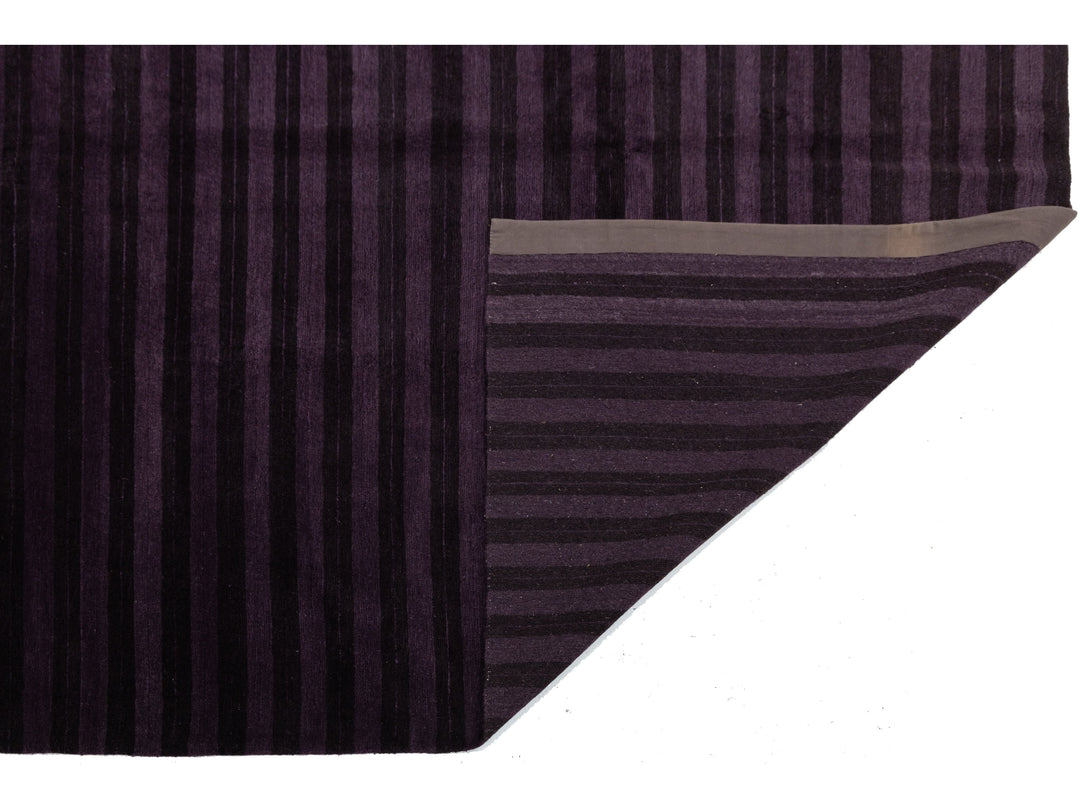 Modern Tibetan Wool and Silk Square Rug 8 X 8