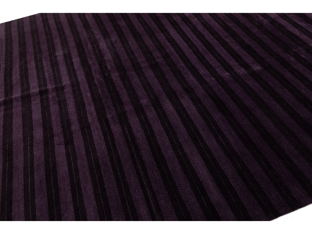 Modern Tibetan Wool and Silk Square Rug 8 X 8