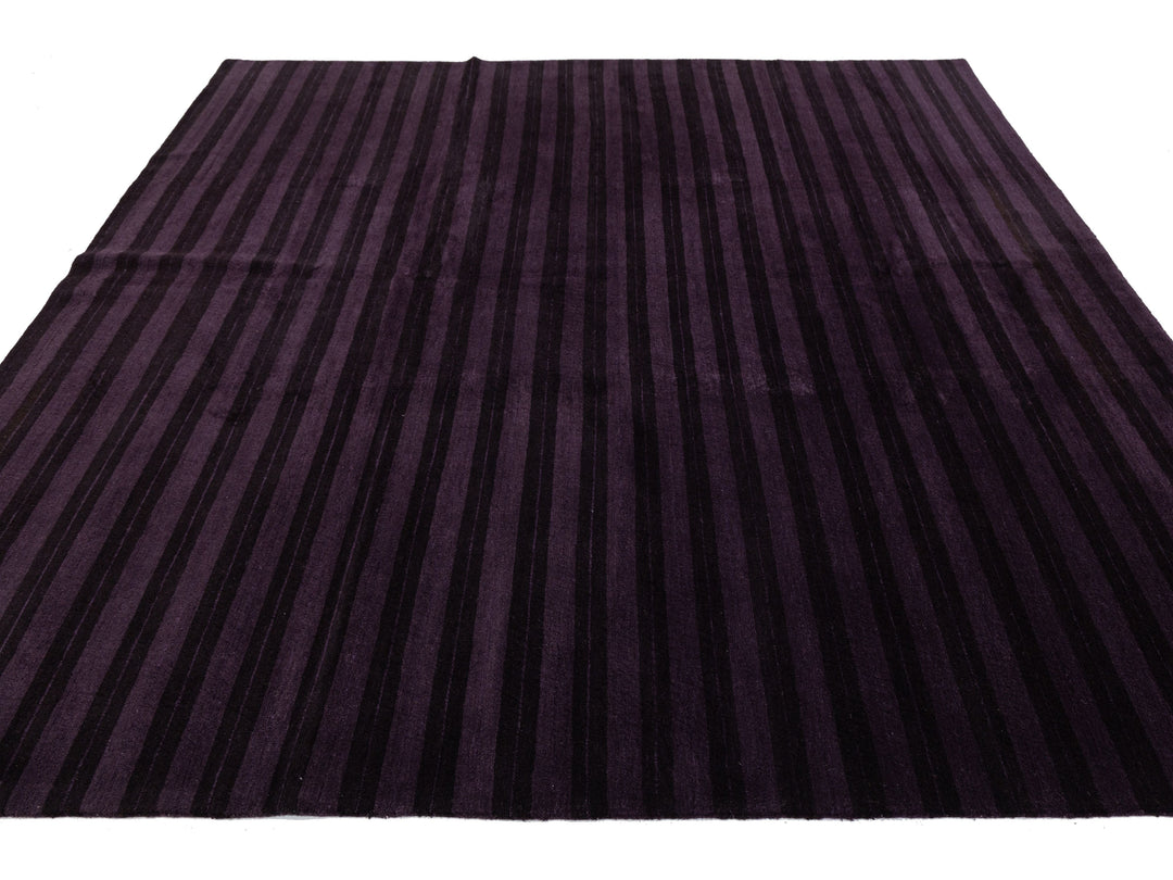 Modern Tibetan Wool and Silk Square Rug 8 X 8