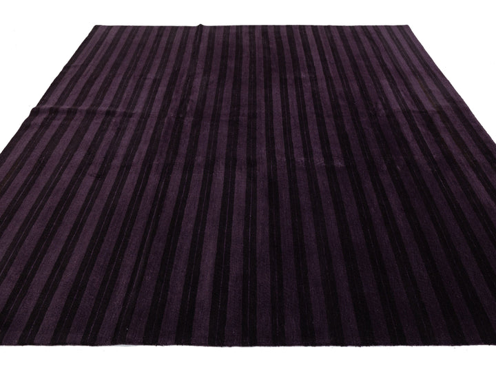 Modern Tibetan Wool and Silk Square Rug 8 X 8