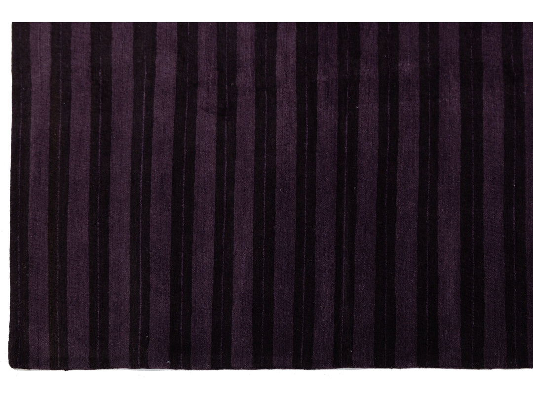 Modern Tibetan Wool and Silk Square Rug 8 X 8