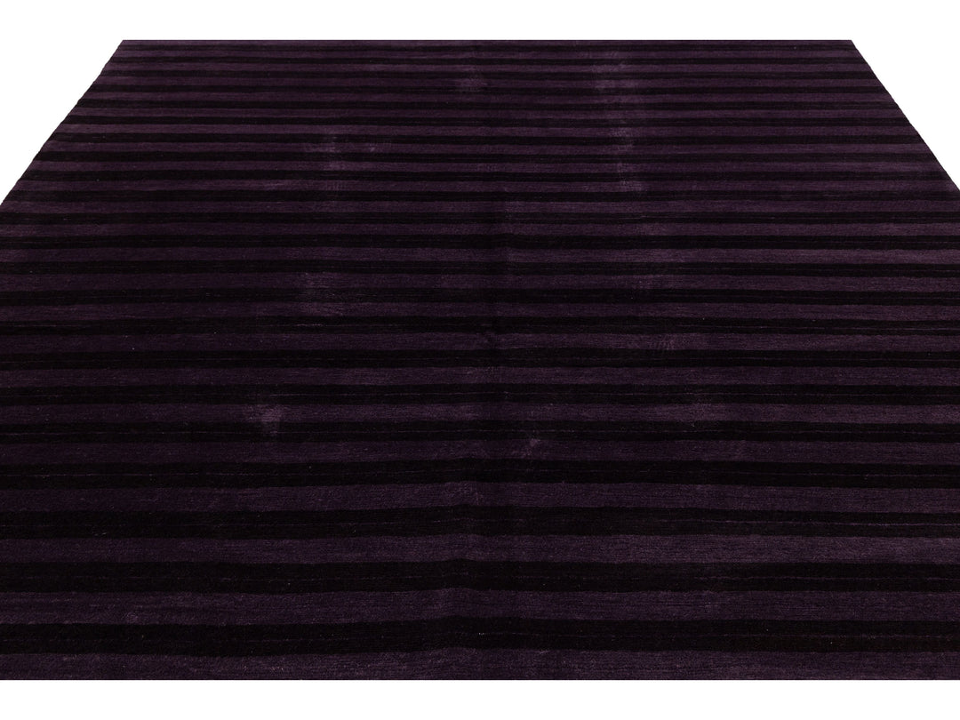 Modern Tibetan Wool and Silk Square Rug 8 X 8