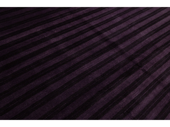 Modern Tibetan Wool and Silk Square Rug 8 X 8