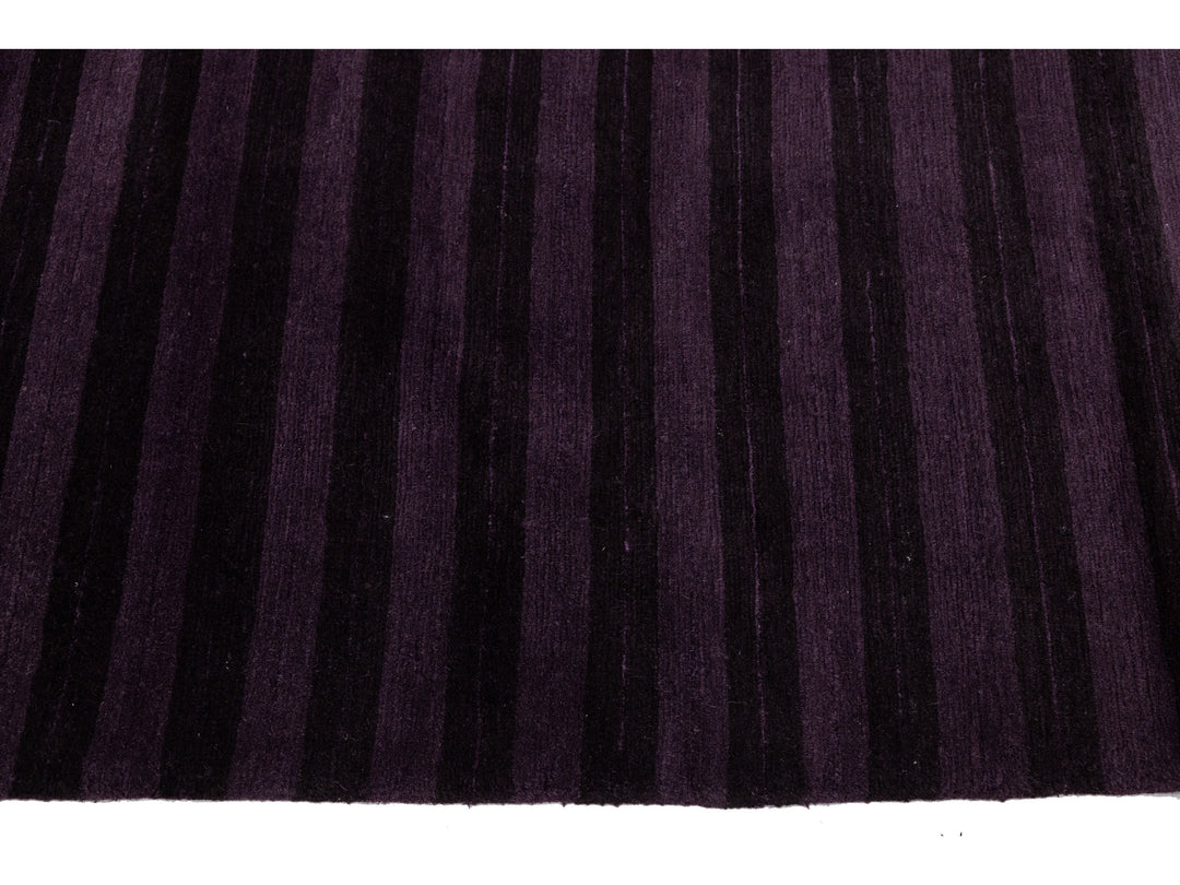 Modern Tibetan Wool and Silk Square Rug 8 X 8