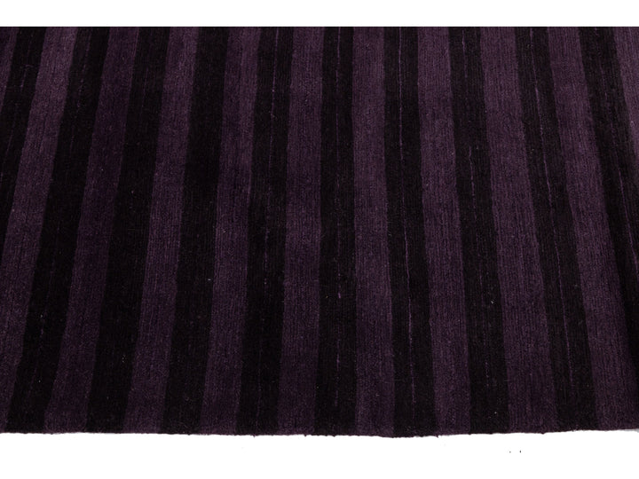 Modern Tibetan Wool and Silk Square Rug 8 X 8