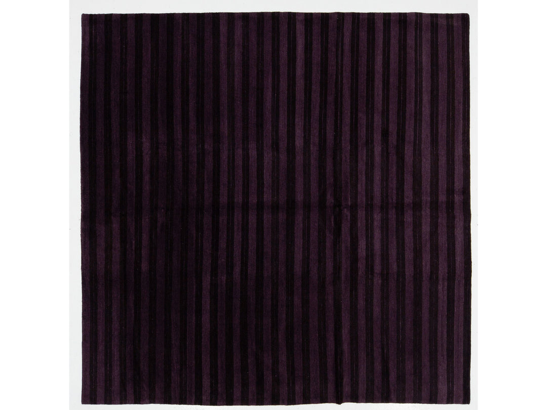 Modern Tibetan Wool and Silk Square Rug 8 X 8