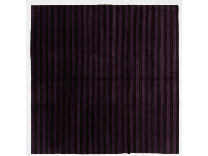 Modern Tibetan Wool and Silk Square Rug 8 X 8