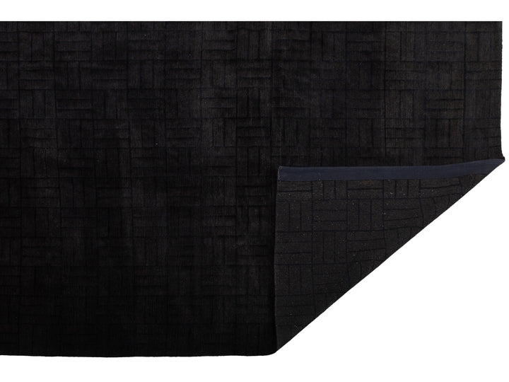 Modern Tibetan Wool and Silk Square Rug 10 X 10