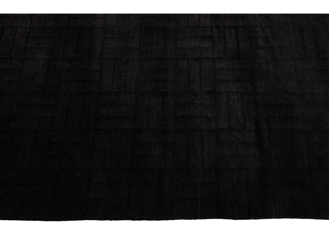 Modern Tibetan Wool and Silk Square Rug 10 X 10