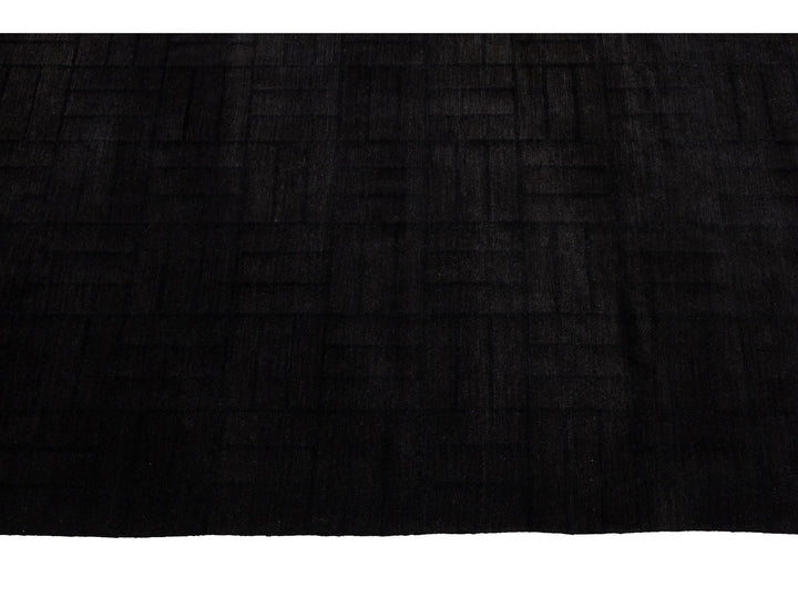 Modern Tibetan Wool and Silk Square Rug 10 X 10